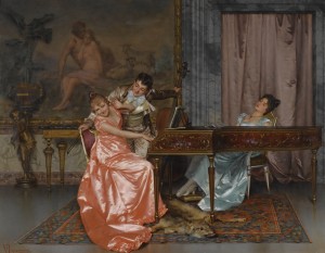 Flirting over the piano